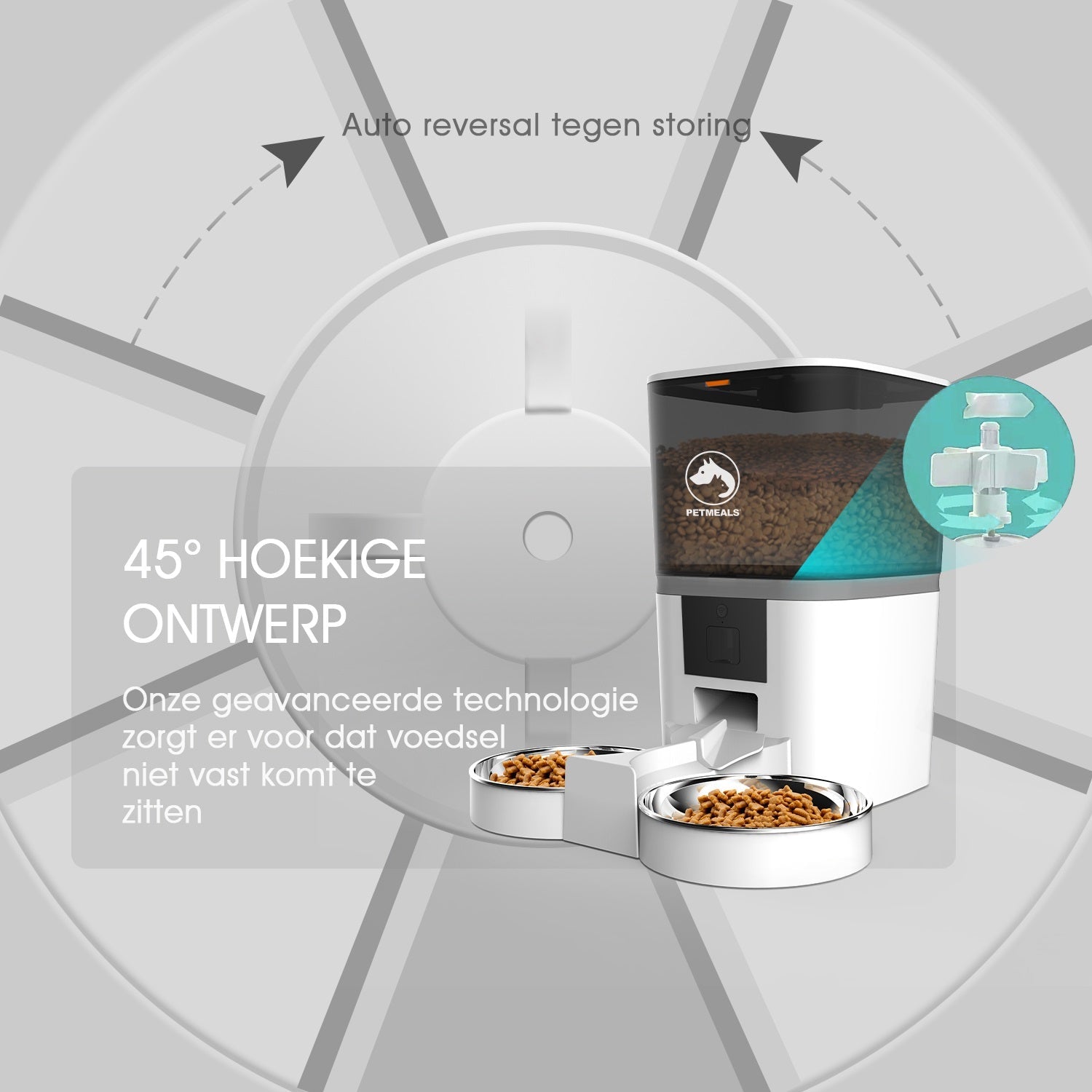 PetMeals® Smart WiFi-Enabled Automatic Feeder - Dual Bowl Design - modernized.nl