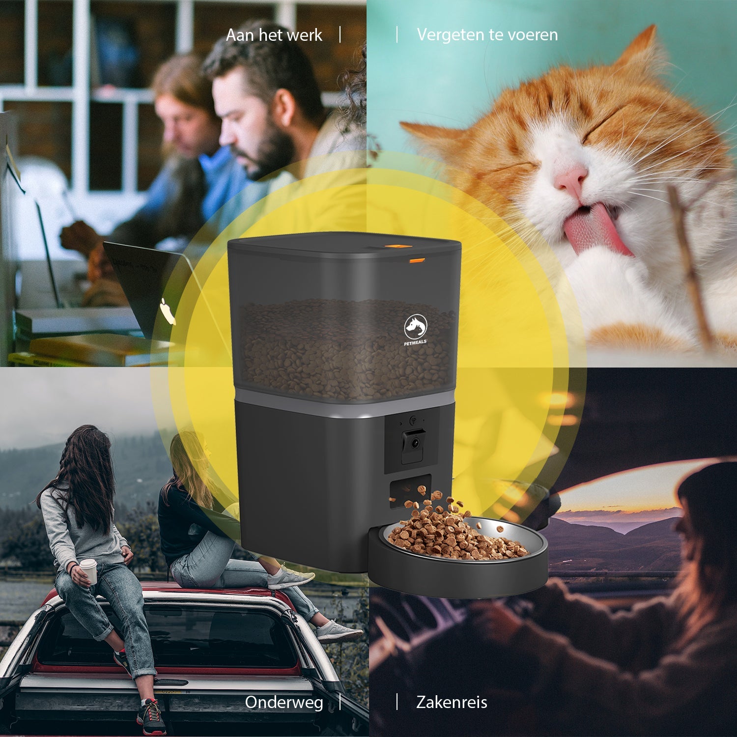 PetMeals® Smart Feeding Station with Camera - Single Bowl - modernized.nl