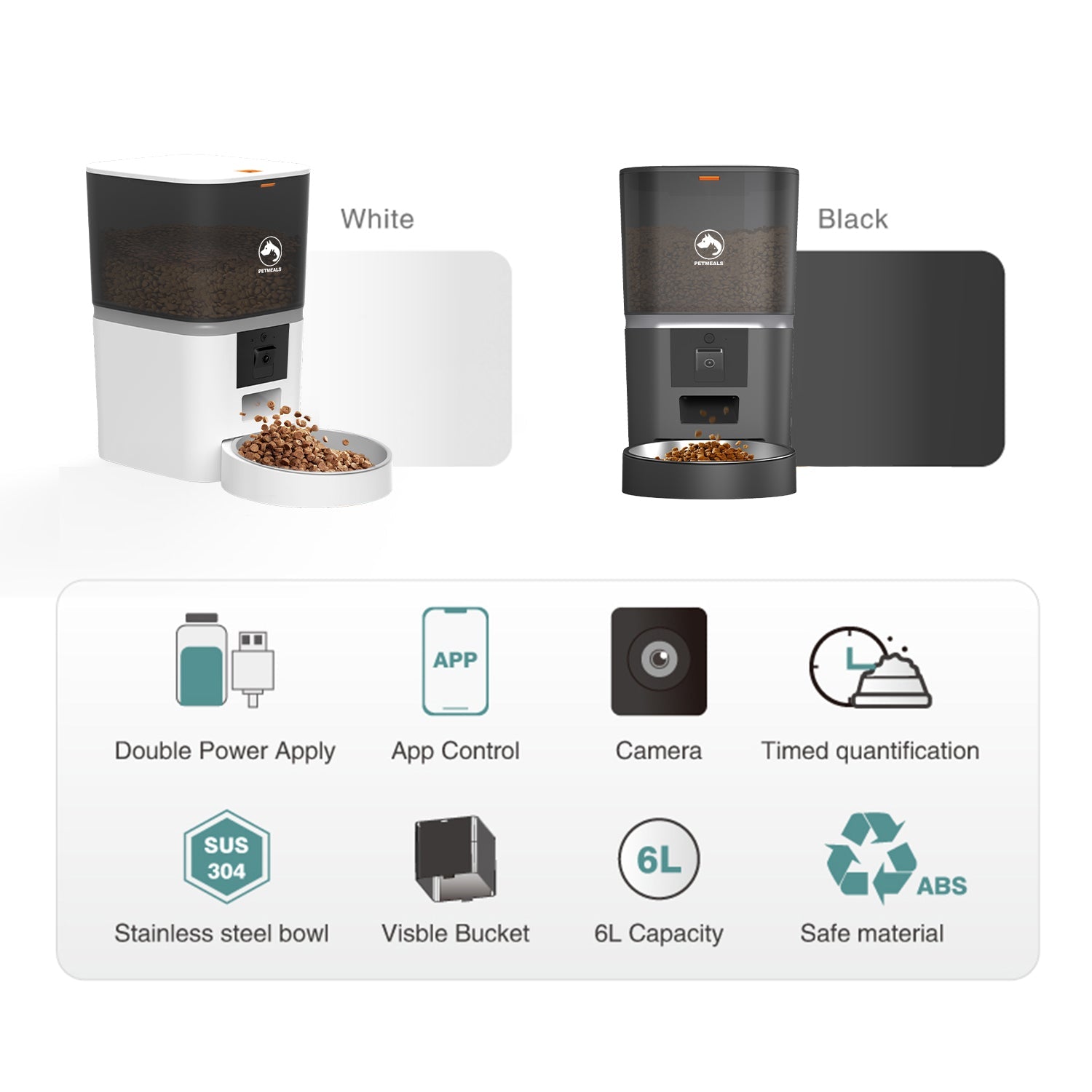 PetMeals® Smart Feeding Station with Camera - Single Bowl - modernized.nl