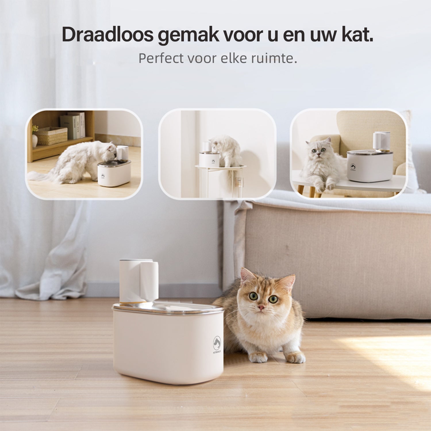 PetMeals® Drinkfontein voor Katten en Honden - Slimme Drinkfontein met App - 4L Voor ultieme hydratatie! - modernized.nl