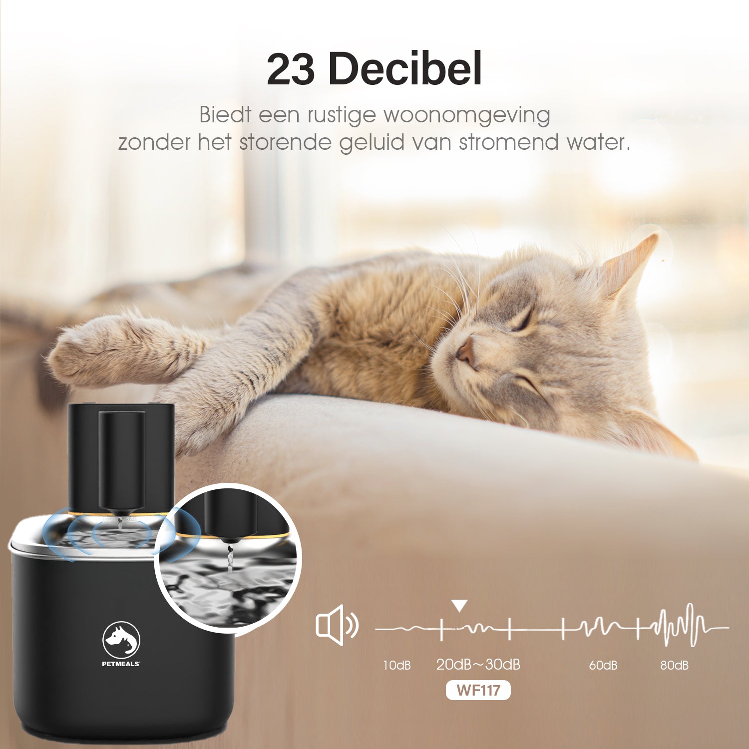PetMeals® Drinkfontein voor Kat en Hond - Slimme Kattenfontein met App - 4L Verfrissing voor uw Huisdieren! - modernized.nl