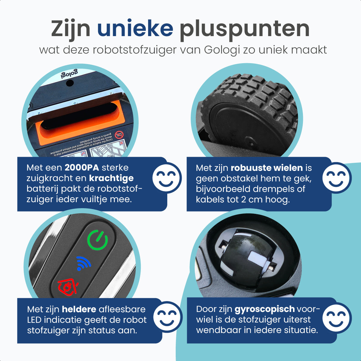 Robotstofzuiger met dweilfunctie