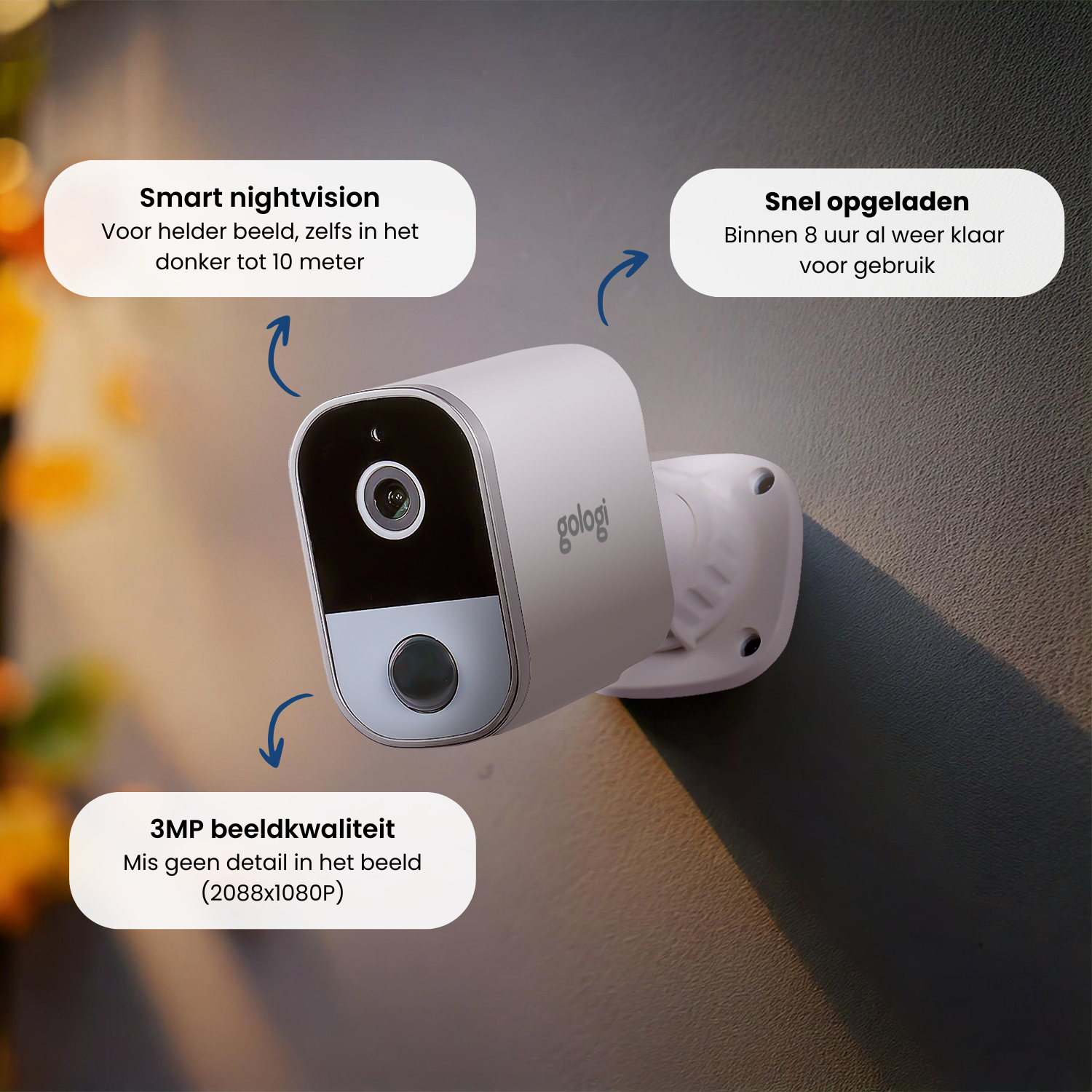 Draadloze batterij camera