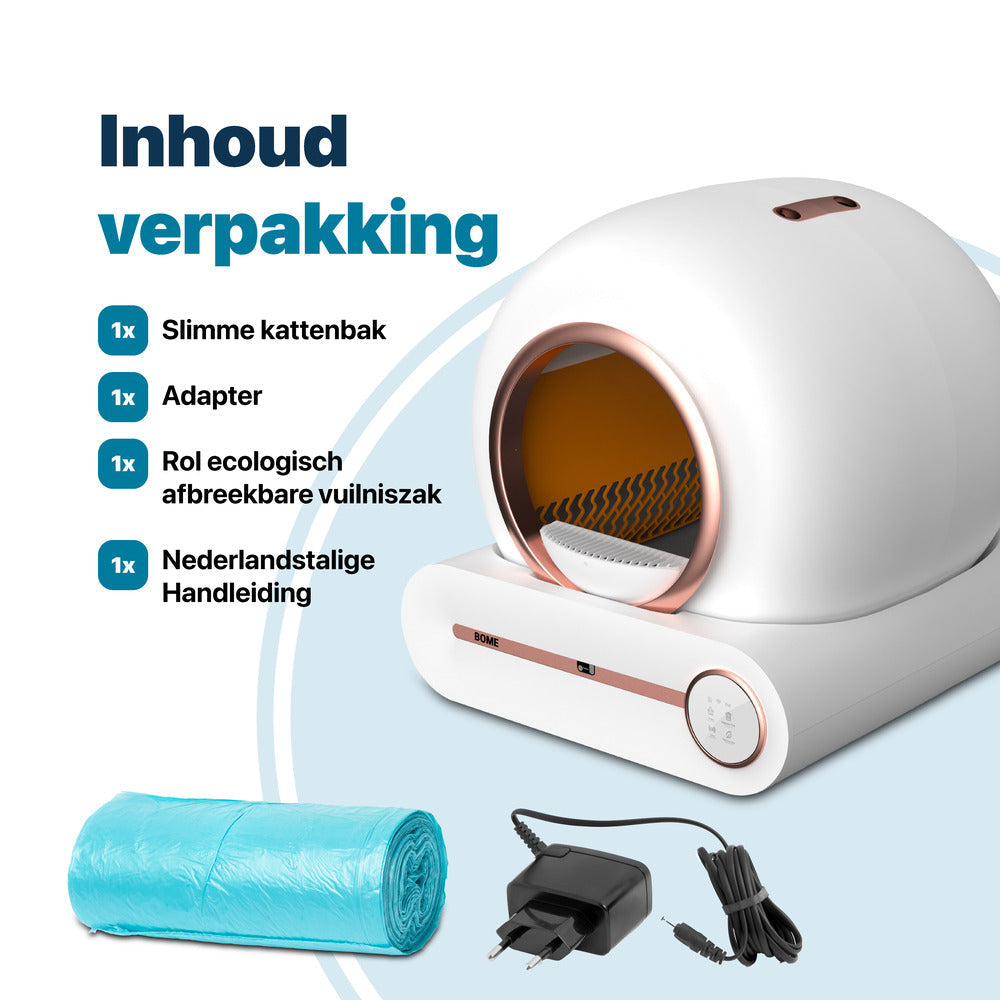 Slimme Zelfreinigende Kattenbak - Automatisch, App-gestuurd en Met Touchscreen - Prachtig Roze Design - modernized.nl
