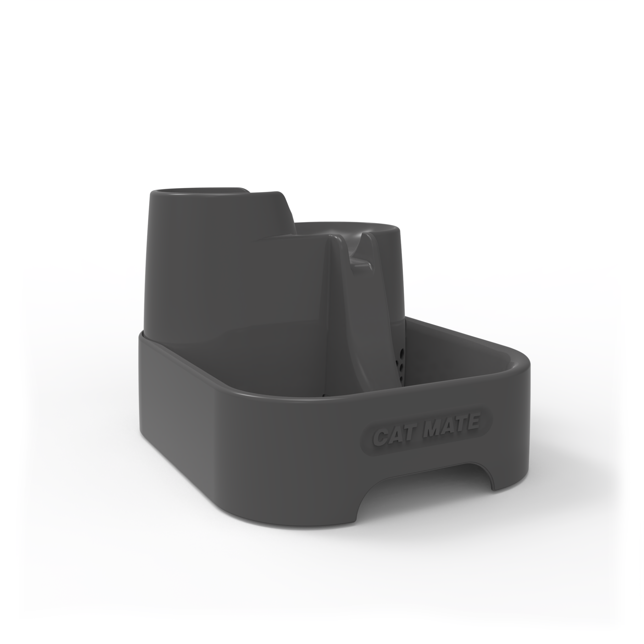 Stylish Dark Grey Cat Mate Three-Tier Pet Fountain – Keep Your Feline Hydrated! - modernized.nl