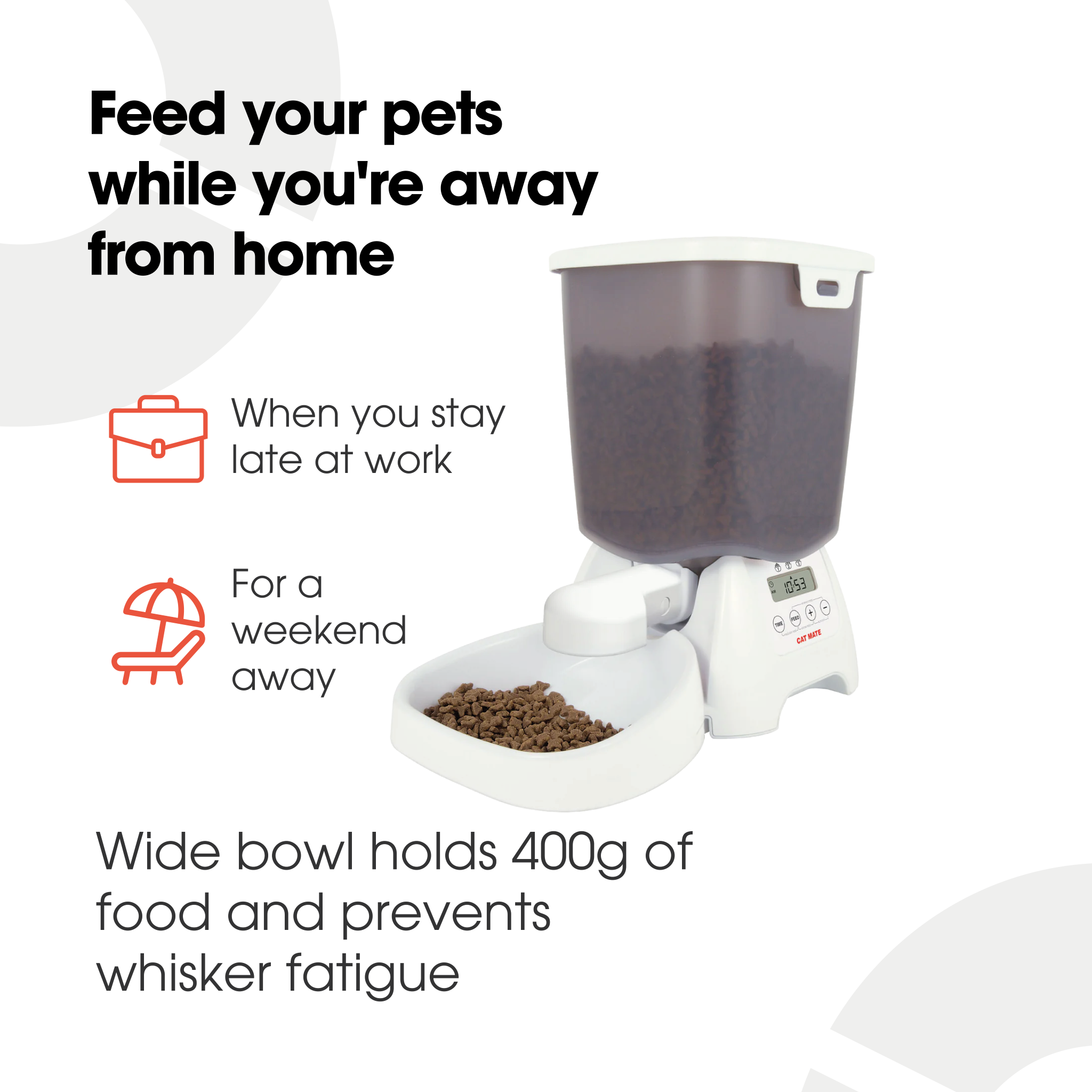 Multi-meal Automatic Dry Food Pet Feeder with Digital Timer (C3000) - modernized.nl