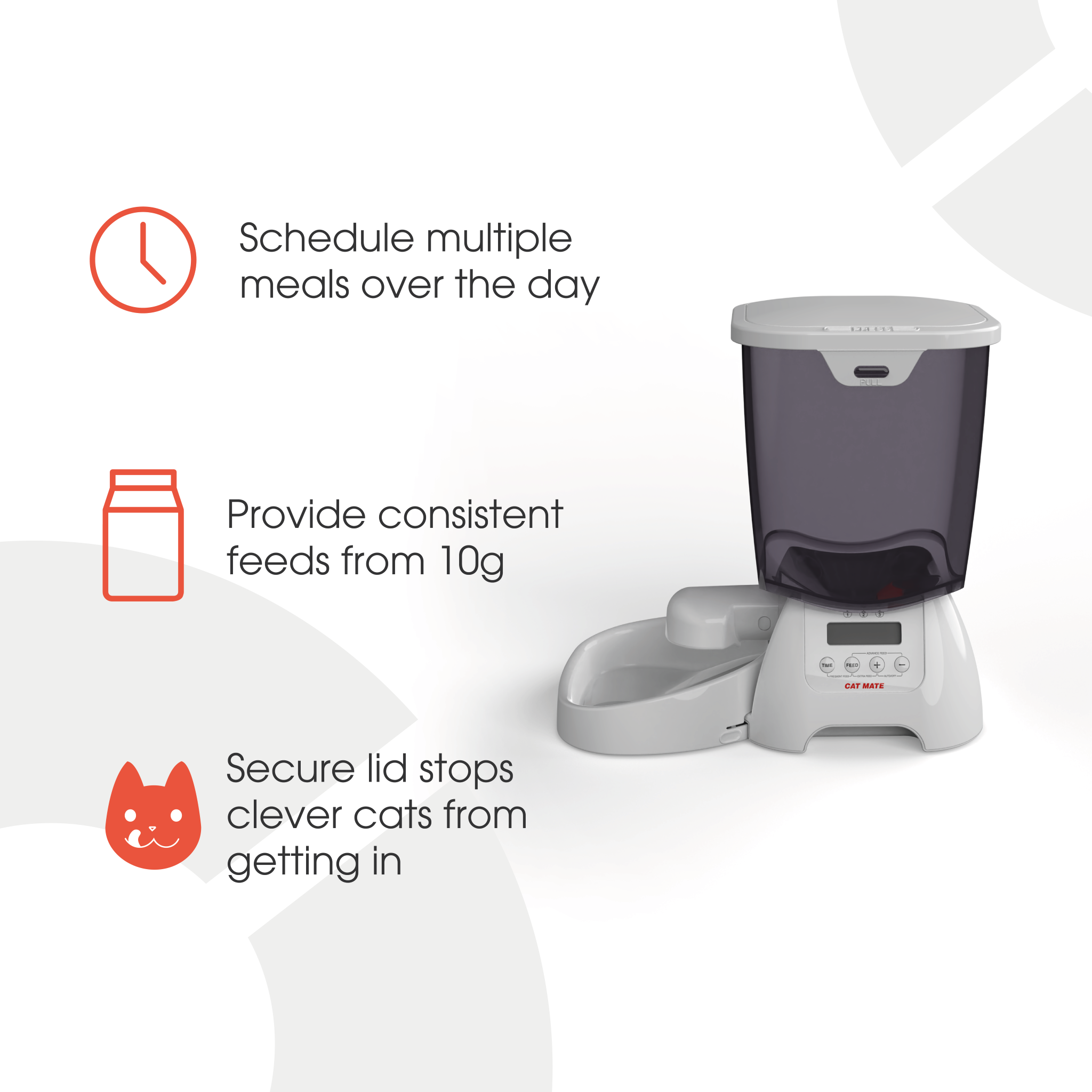 Multi-meal Automatic Dry Food Pet Feeder with Digital Timer (C3000) - modernized.nl