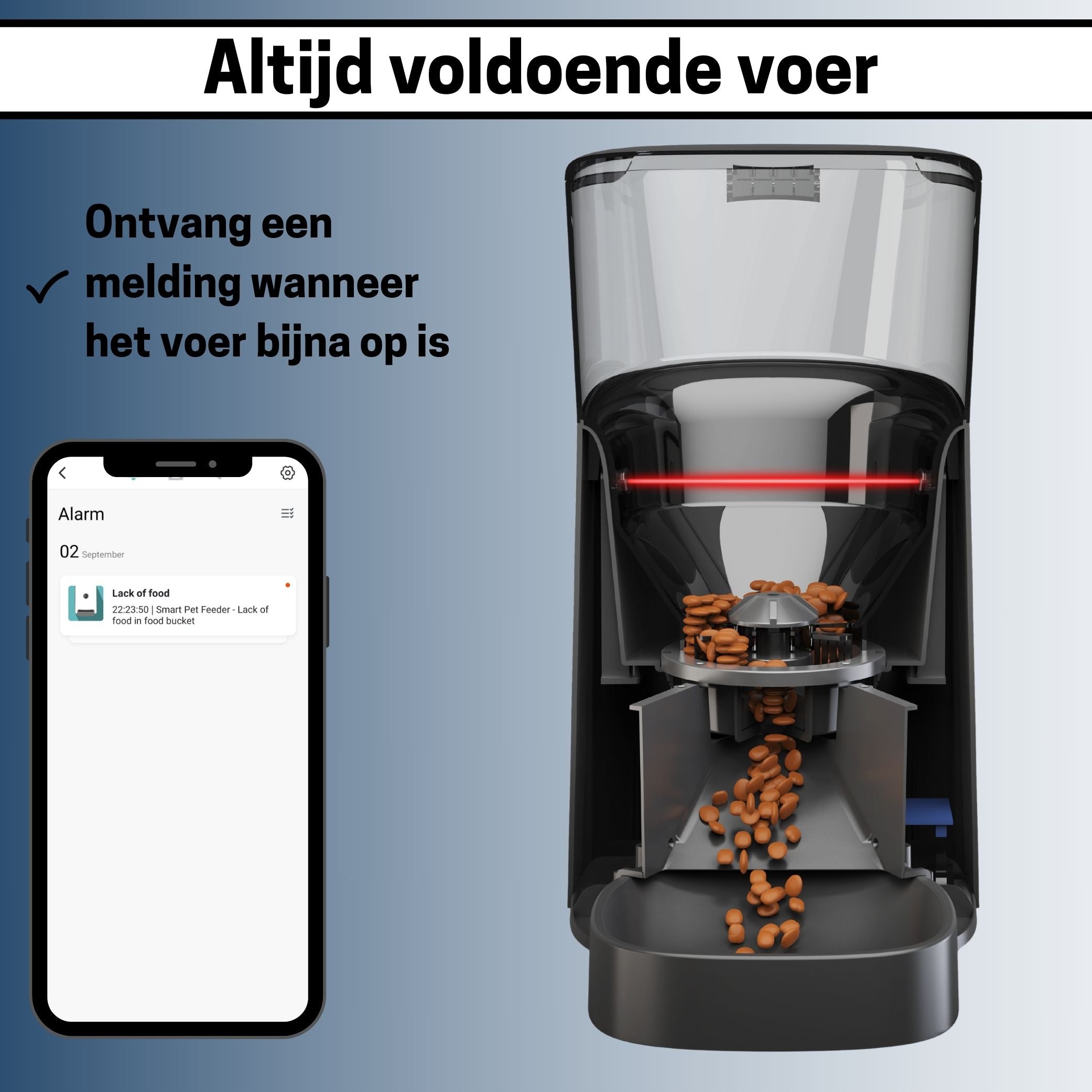 Slimme Voerautomaat voor Katten - App & Geluid - Automatische Voerbak in Elegant Zwart - modernized.nl