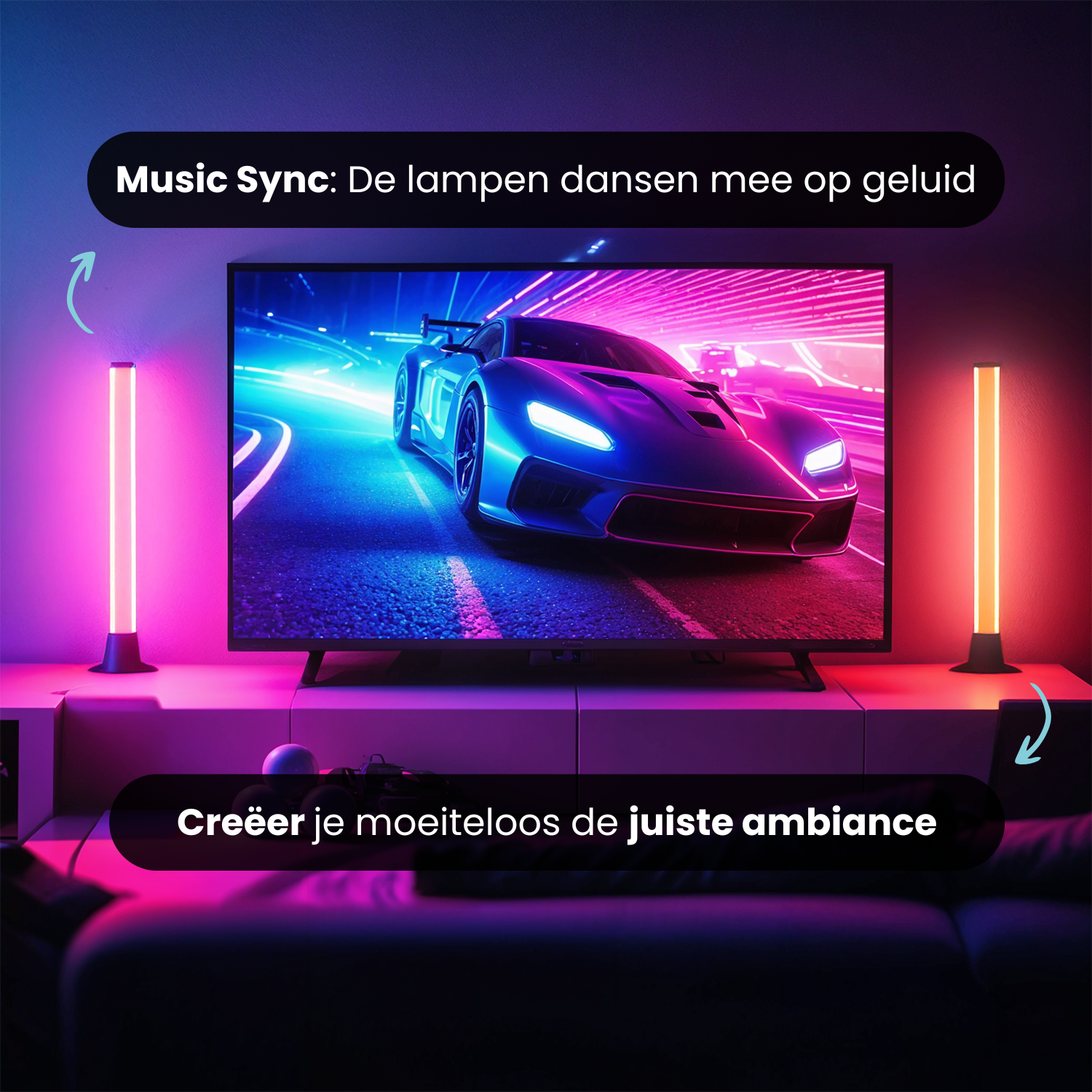 Staande monitorverlichting RGB