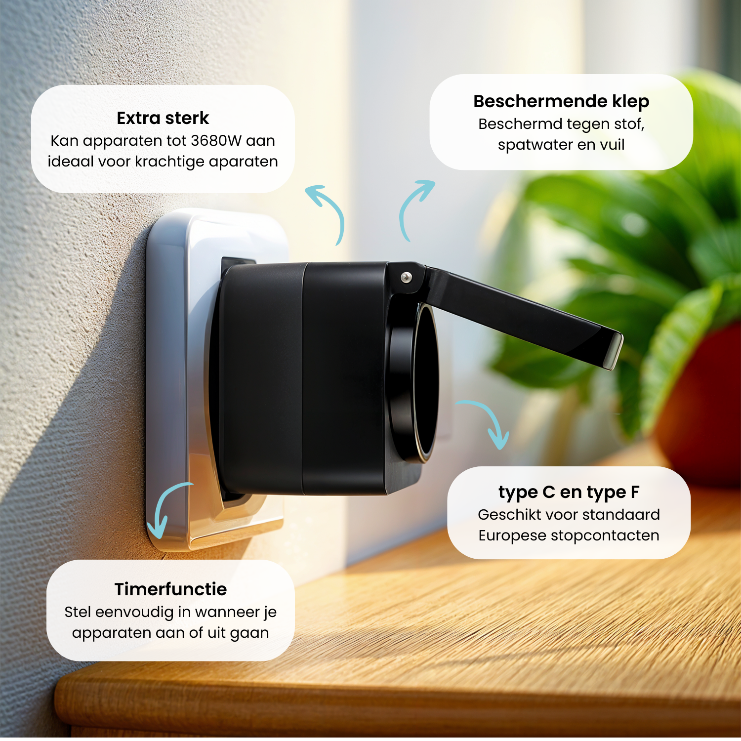 Slimme stekkers voor buiten (4 pack)