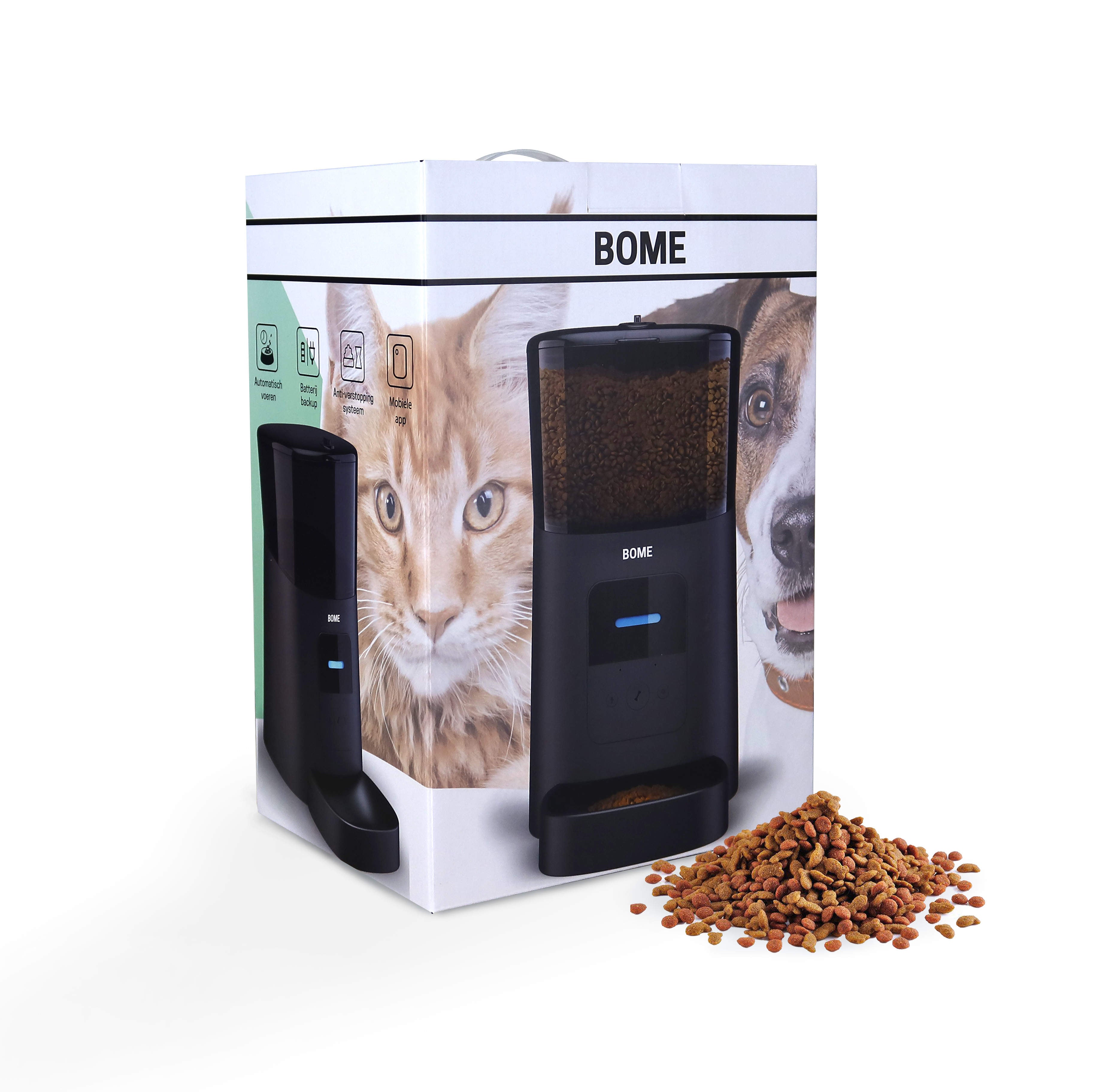 Slimme Voerautomaat voor Katten - App & Geluid - Automatische Voerbak in Elegant Zwart - modernized.nl