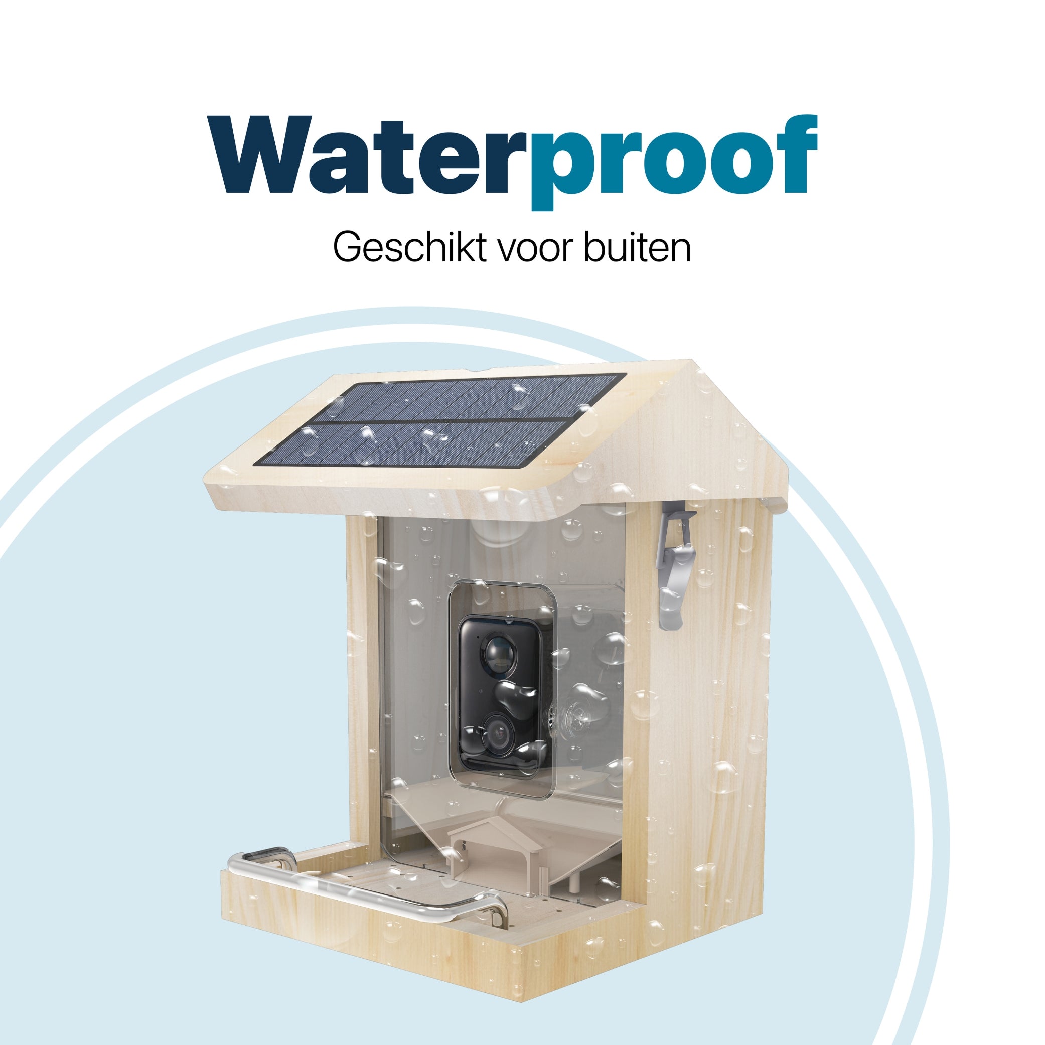 Premium Vogelvoederhuis met Camera en Audio - Slimme AI Vogelherkenning - Duurzaam Hout - Dubbel Zonnepaneel - Hangend Design - modernized.nl