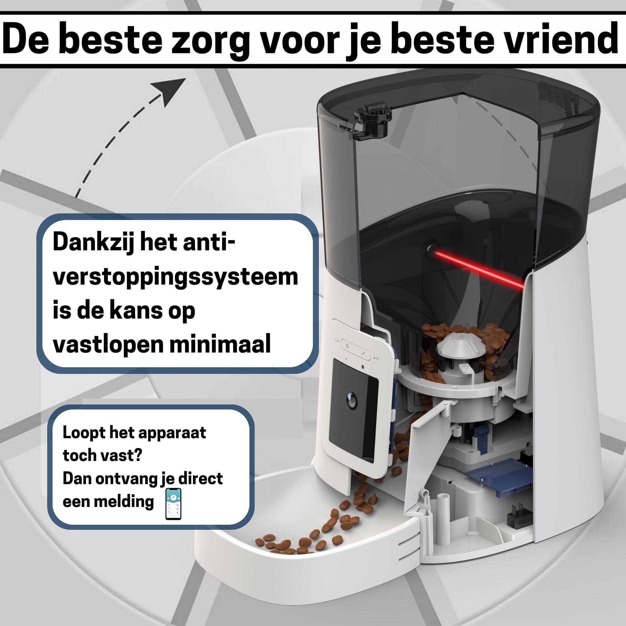 Slimme Voerautomaat met Camera en Audio - Inclusief SD-Kaart - Automatische Kattenvoerbak in stijlvol Wit - modernized.nl