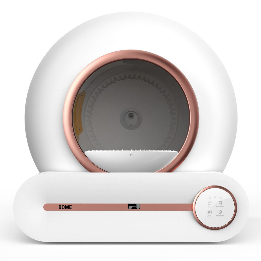 Slimme Zelfreinigende Kattenbak - Automatisch, App-gestuurd en Met Touchscreen - Prachtig Roze Design - modernized.nl