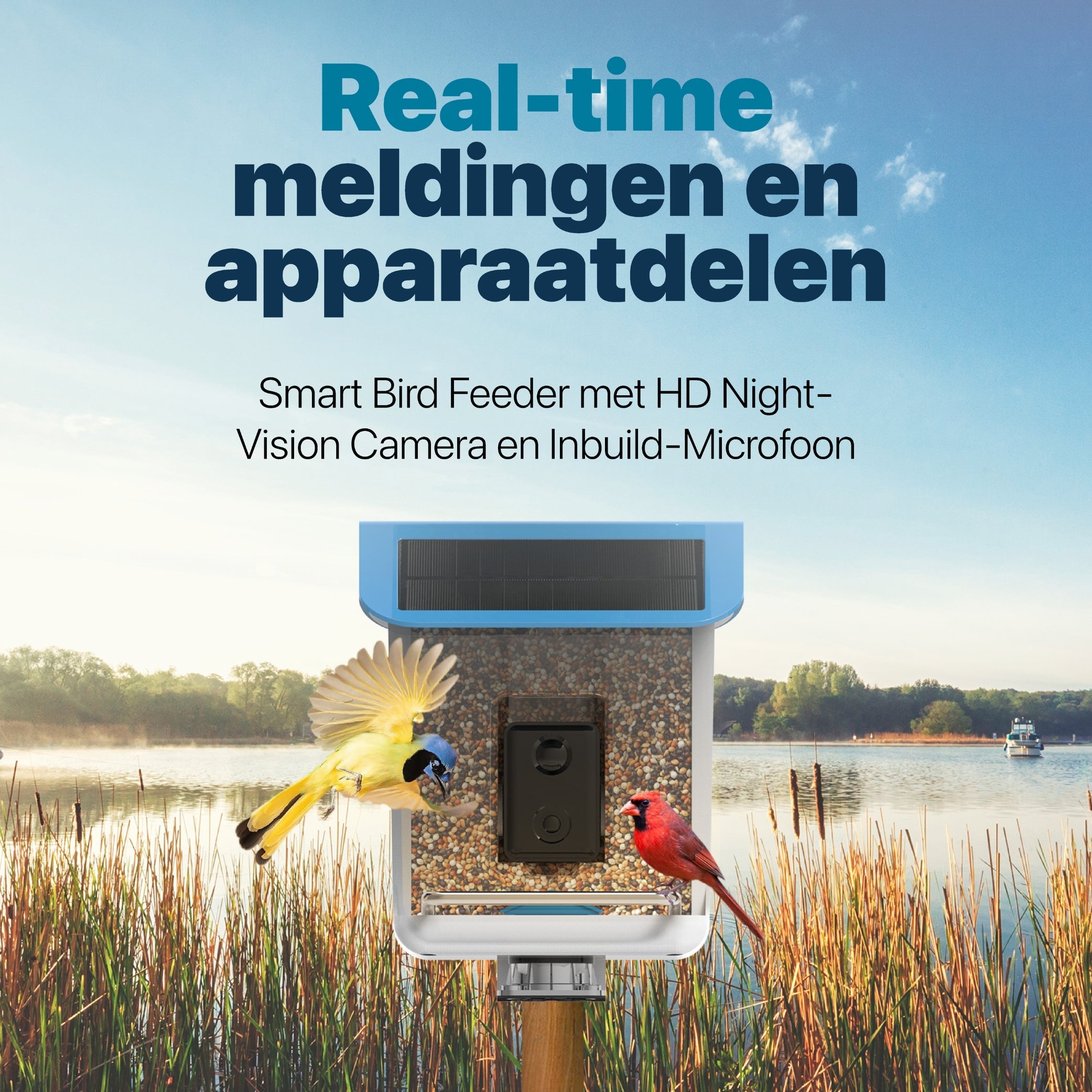 Interaktives Vogelhaus mit Kamera und Audio - AI-gestützte Vogelidentifikation - Hängendes Design - modernized.nl