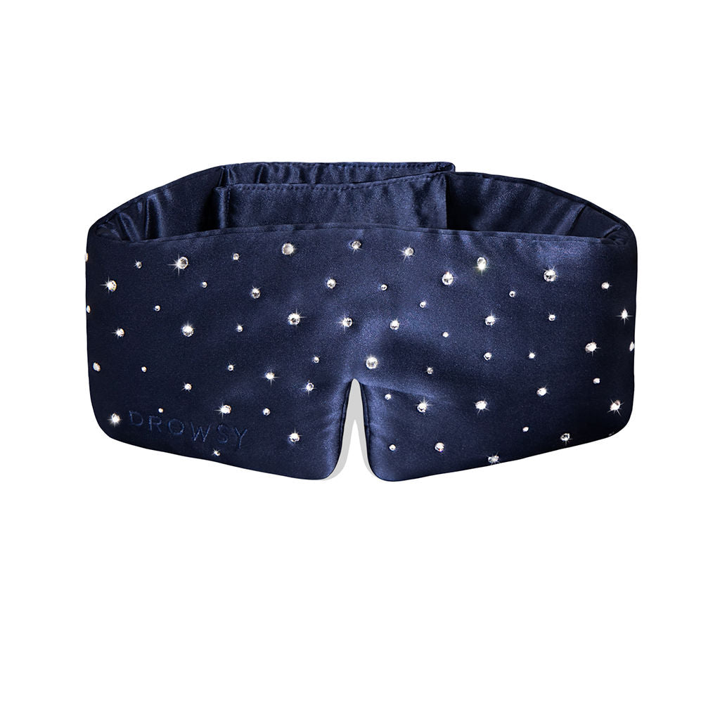 Swarovski® Crystal-Embellished Silk Sleep Mask - modernized.nl