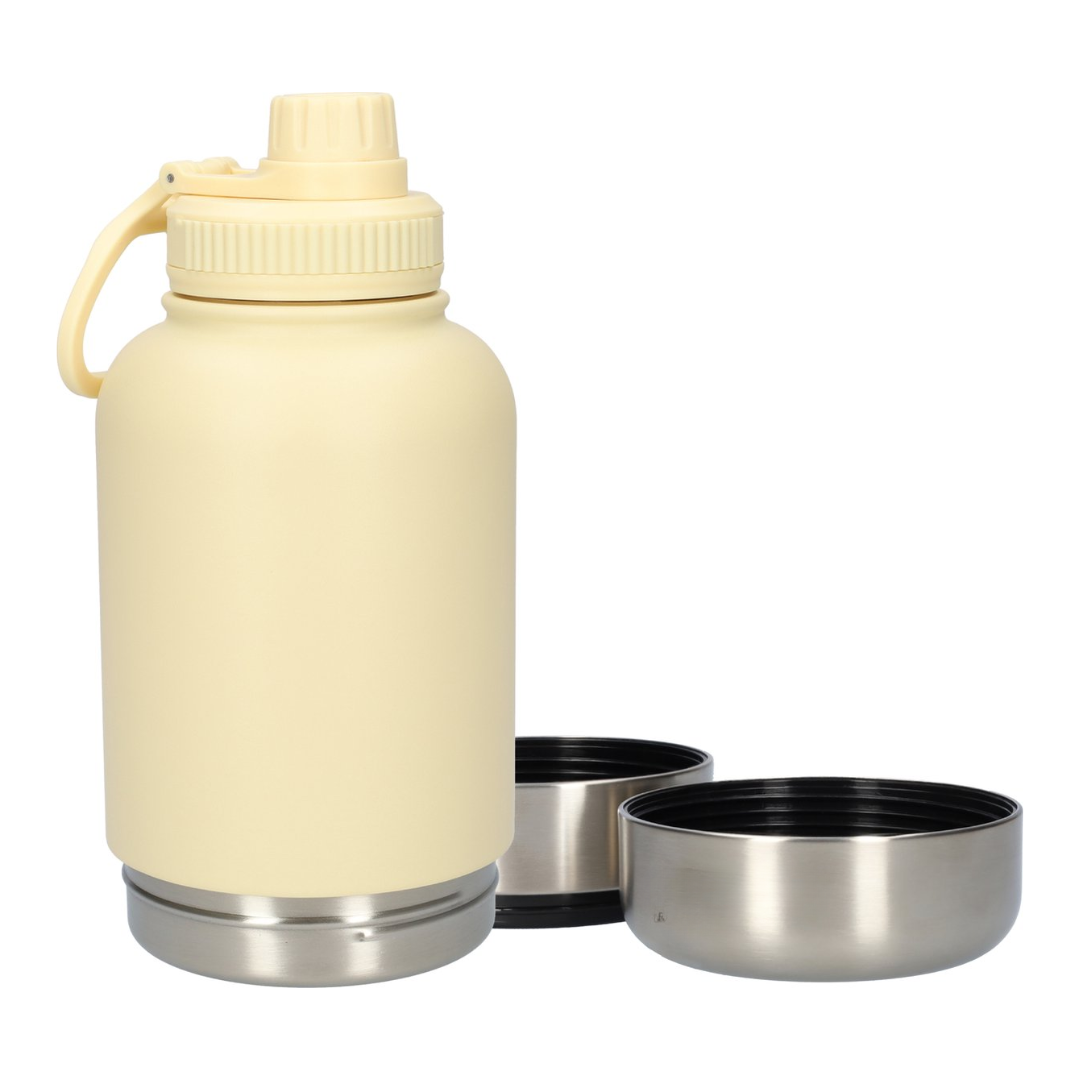 Waterfles met voederbak van 1000ml | Crème