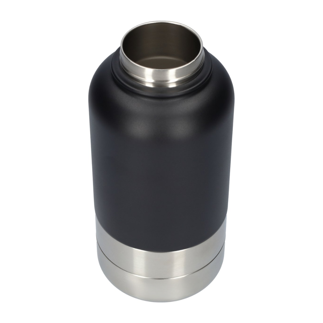 Waterfles met voederbak van 1000ml | Zwart