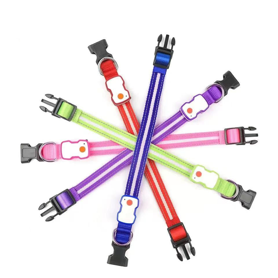 GlowGuard LED Hondenhalsband | Paars