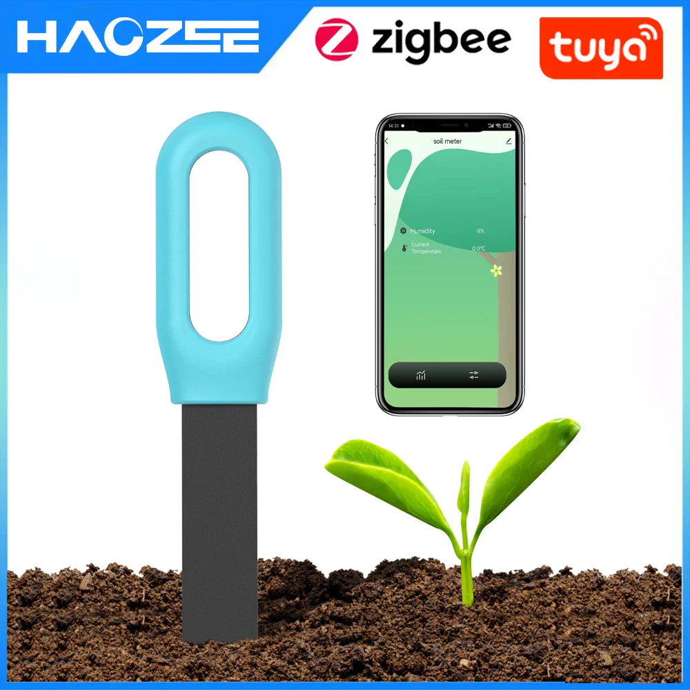 Tuya Zigbee Soil Tester – Smart Temperature & Humidity Monitor for Garden & Irrigation