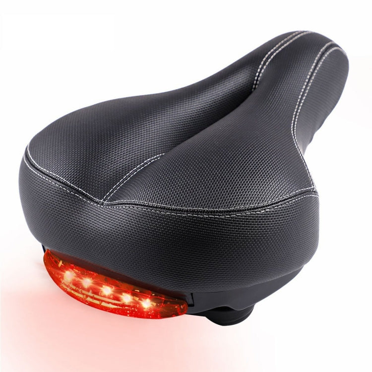 Bicycle Seat With Taillights With Light Mountain Bike Bicycle Saddle Seat Cushion(Black)