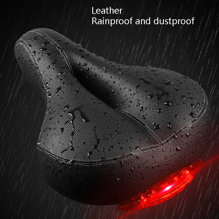 Bicycle Seat With Taillights With Light Mountain Bike Bicycle Saddle Seat Cushion(Black) - modernized.nl