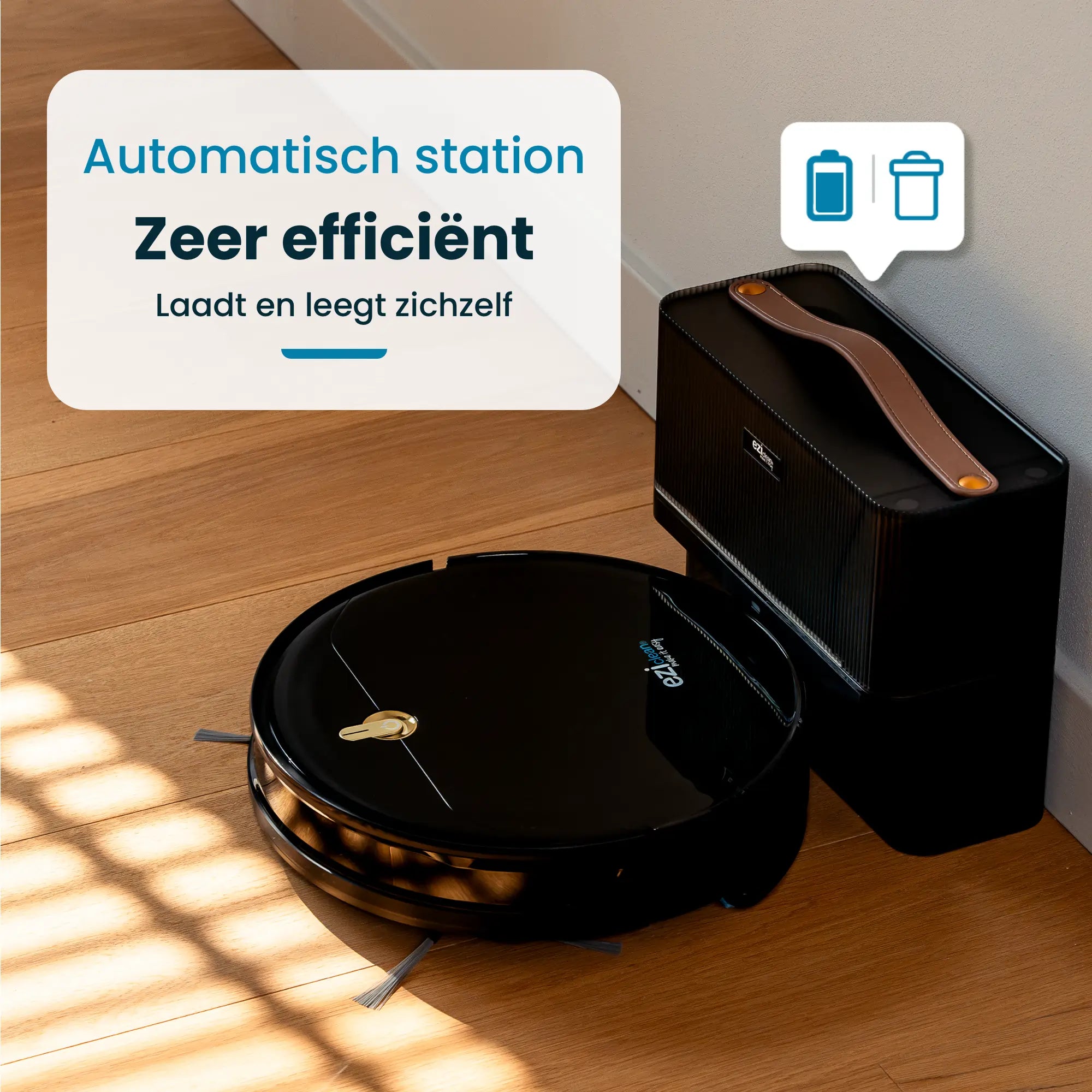 Eziclean® I-Bot Z5 Robotstofzuiger met Geavanceerde Dweilfunctie voor Eenvoudige Schoonmaakervaring - modernized.nl
