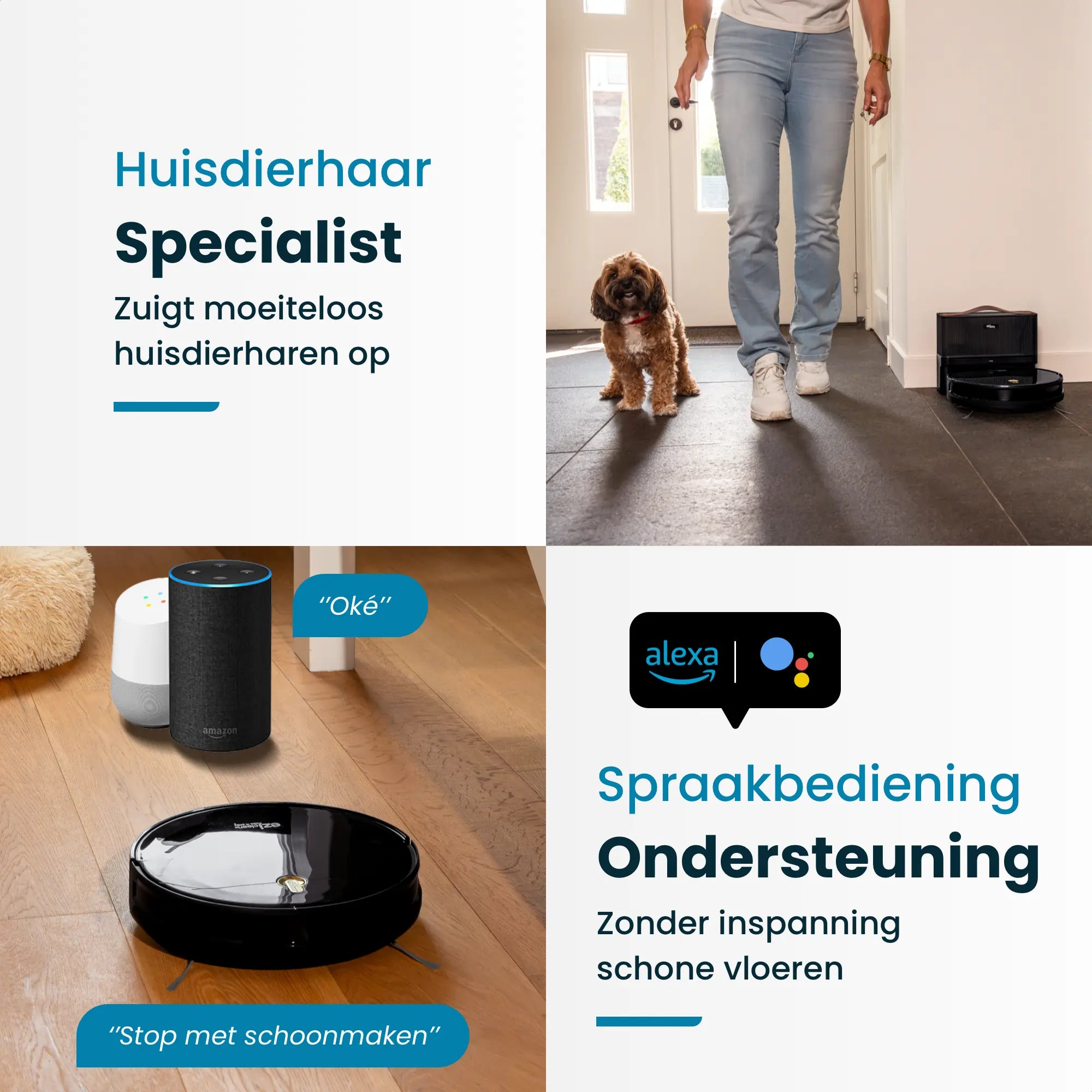 Eziclean® I-Bot Z5 Robotstofzuiger met Geavanceerde Dweilfunctie voor Eenvoudige Schoonmaakervaring - modernized.nl