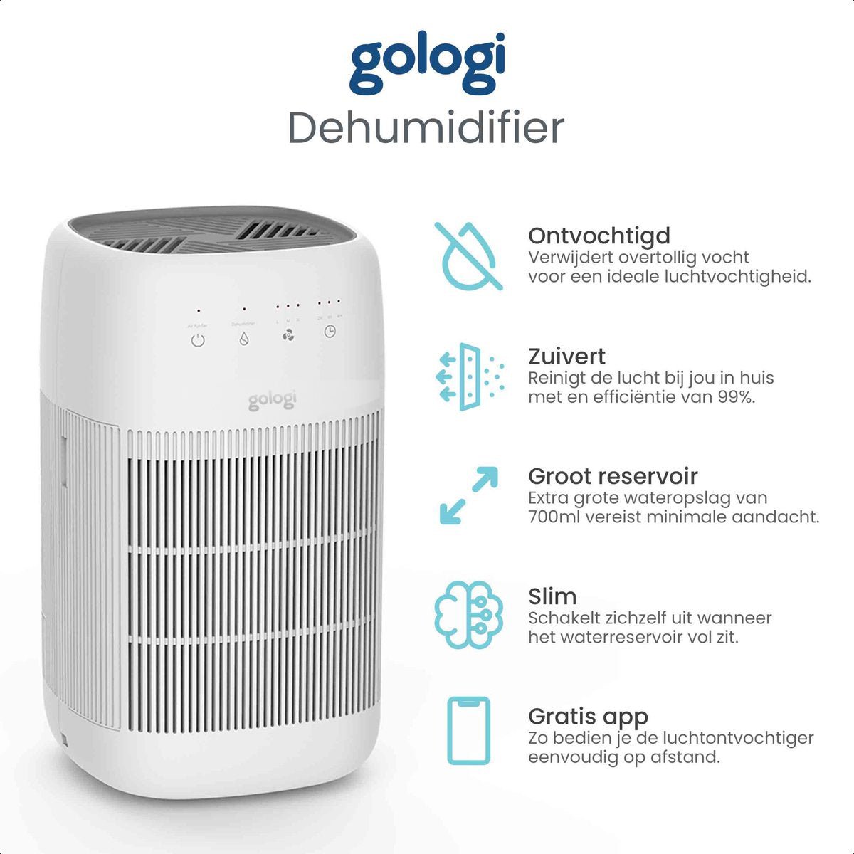 Luchtontvochtiger en luchtreiniger