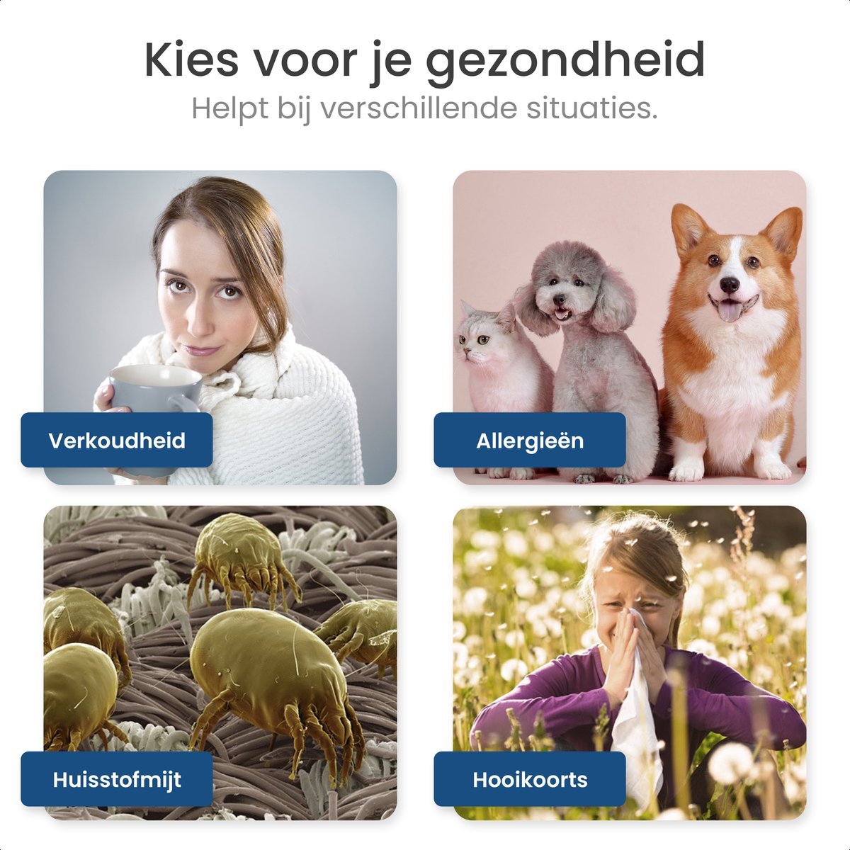 Luchtreiniger met HEPA13 filter