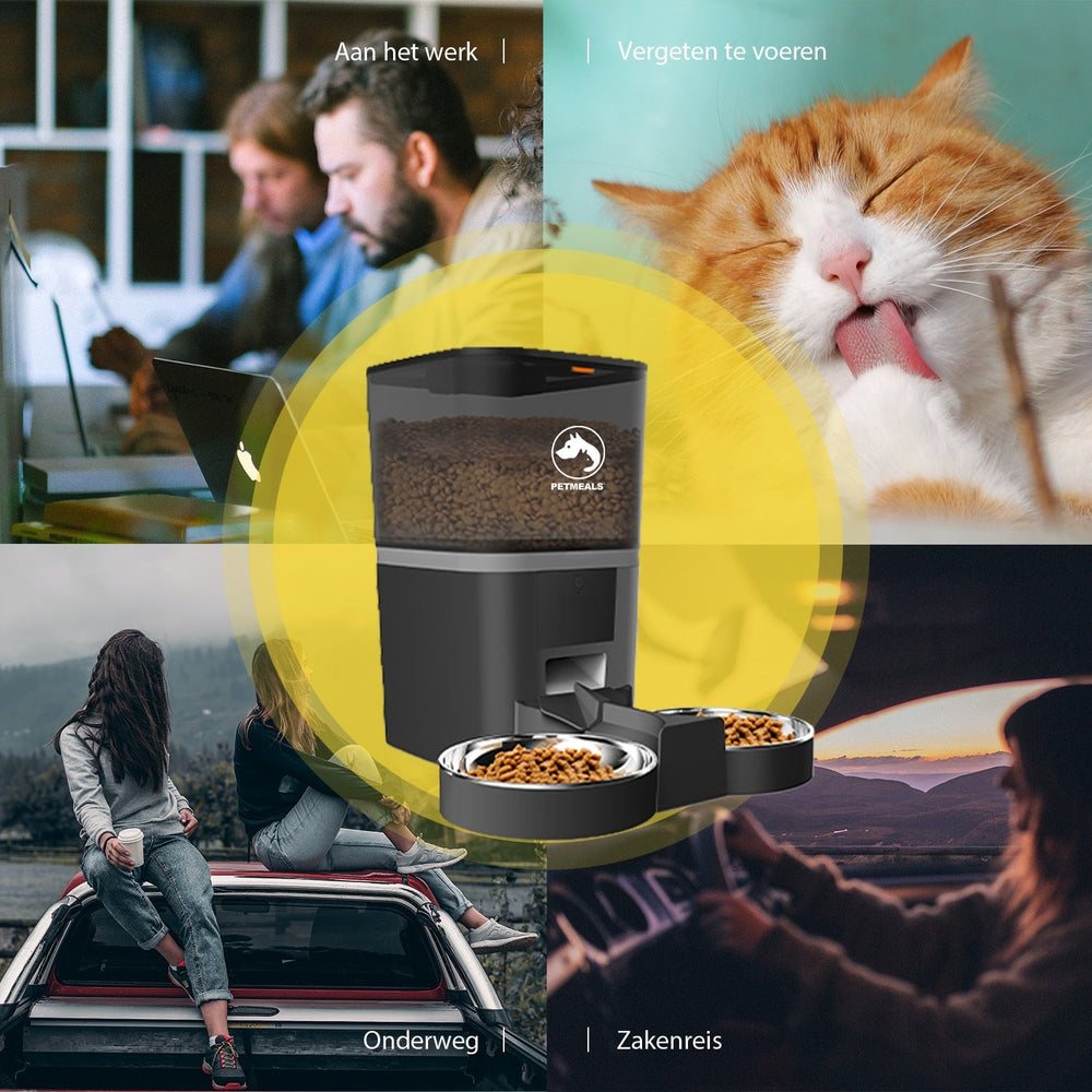 PetMeals® Smart WiFi Automatic Feeder - Dual Bowl Convenience