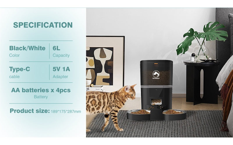 PetMeals® Smart WiFi Automatic Feeder - Dual Bowl Convenience - modernized.nl