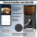 Slimme Voerautomaat met Camera en Audio - RVS Voerbak met SD-kaart - Voor Katten en Honden - Stijlvol Zwart Design - modernized.nl