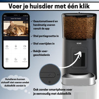 Slimme Voerautomaat met Camera en Audio - RVS Voerbak met SD-kaart - Voor Katten en Honden - Stijlvol Zwart Design - modernized.nl