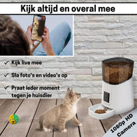 Slimme Voerautomaat met Camera en Audio - Inclusief SD-Kaart - Automatische Kattenvoerbak in stijlvol Wit - modernized.nl