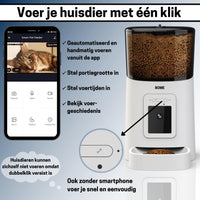 Slimme Voerautomaat met Camera en Audio - Inclusief SD-Kaart - Automatische Kattenvoerbak in stijlvol Wit - modernized.nl