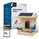 Premium Vogelvoederhuis met Camera en Audio - Slimme AI Vogelherkenning - Duurzaam Hout - Dubbel Zonnepaneel - Hangend Design - modernized.nl