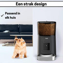 Slimme Voerautomaat met Camera en Audio - RVS Voerbak met SD-kaart - Voor Katten en Honden - Stijlvol Zwart Design - modernized.nl