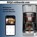 Slimme Voerautomaat met Camera en Audio - RVS Voerbak met SD-kaart - Voor Katten en Honden - Stijlvol Zwart Design - modernized.nl