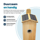 Moderne Vogelhuis met Camera en Geluid - Houten Nestkast met Zonne-energievoorziening - modernized.nl