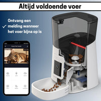 Slimme Voerautomaat met Camera en Audio - Inclusief SD-Kaart - Automatische Kattenvoerbak in stijlvol Wit - modernized.nl