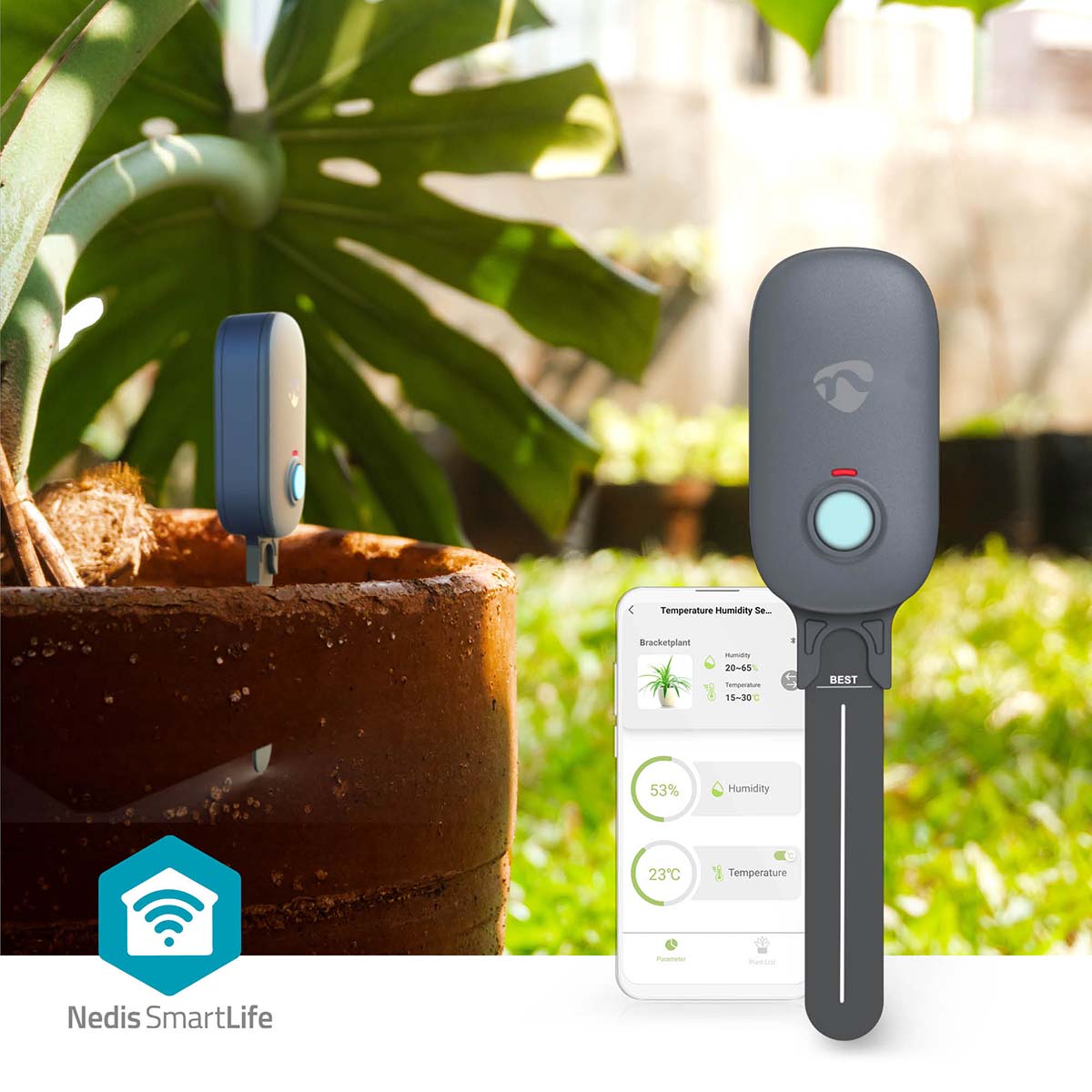 SmartLife Bodemvochtmeter Bluetooth® - Batterij Gevoed - IP55