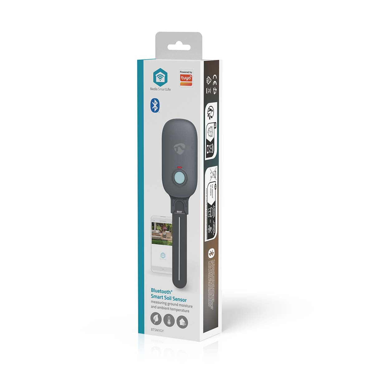 SmartLife Bodemvochtmeter Bluetooth® - Batterij Gevoed - IP55