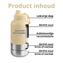 Waterfles met voederbak van 1000ml | Crème