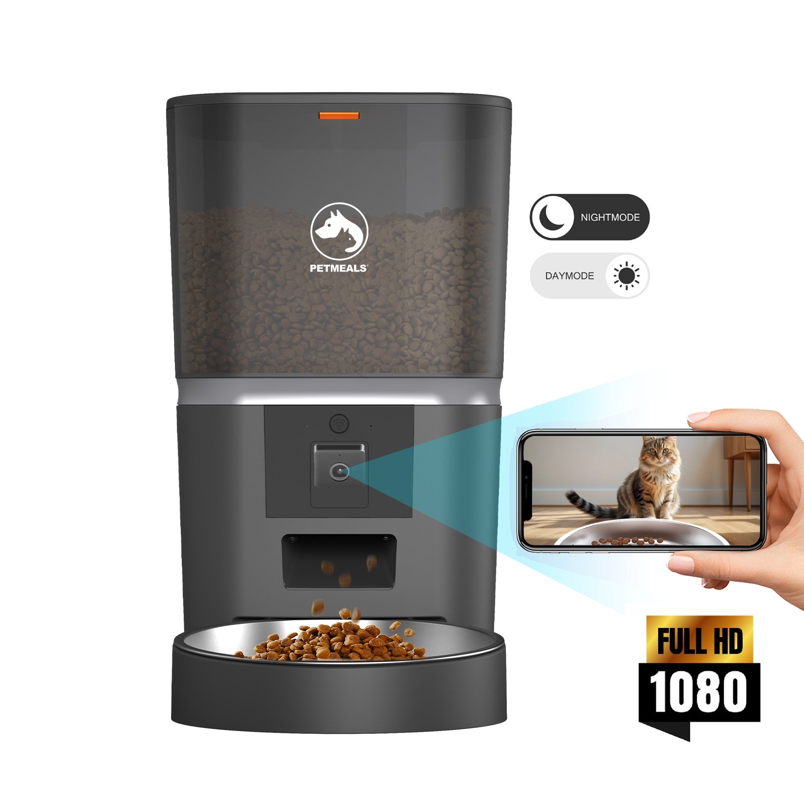 PetMeals® Smart Feeding Station with Camera - Single Bowl