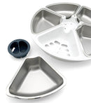 Closer Pets Five-Meal Automatic Pet Feeder with Stainless Steel Bowl Inserts (C500) - modernized.nl