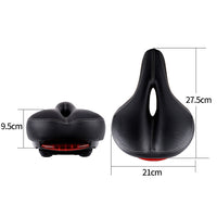 Bicycle Seat With Taillights With Light Mountain Bike Bicycle Saddle Seat Cushion(Black) - modernized.nl