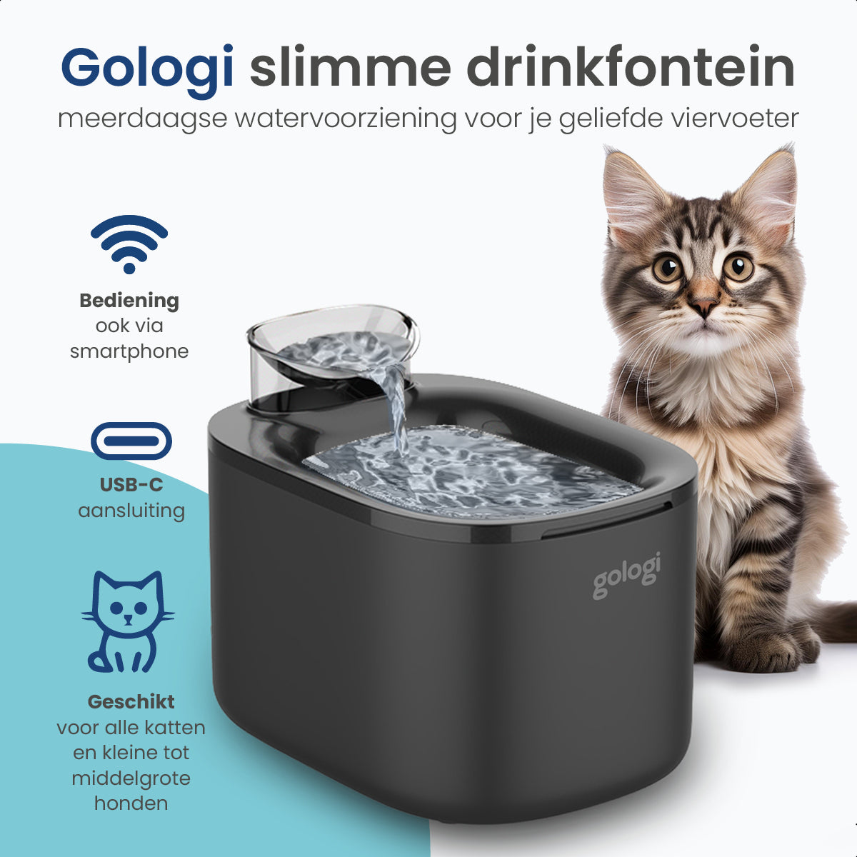 Slimme drinkfontein 3,5L - modernized.nl